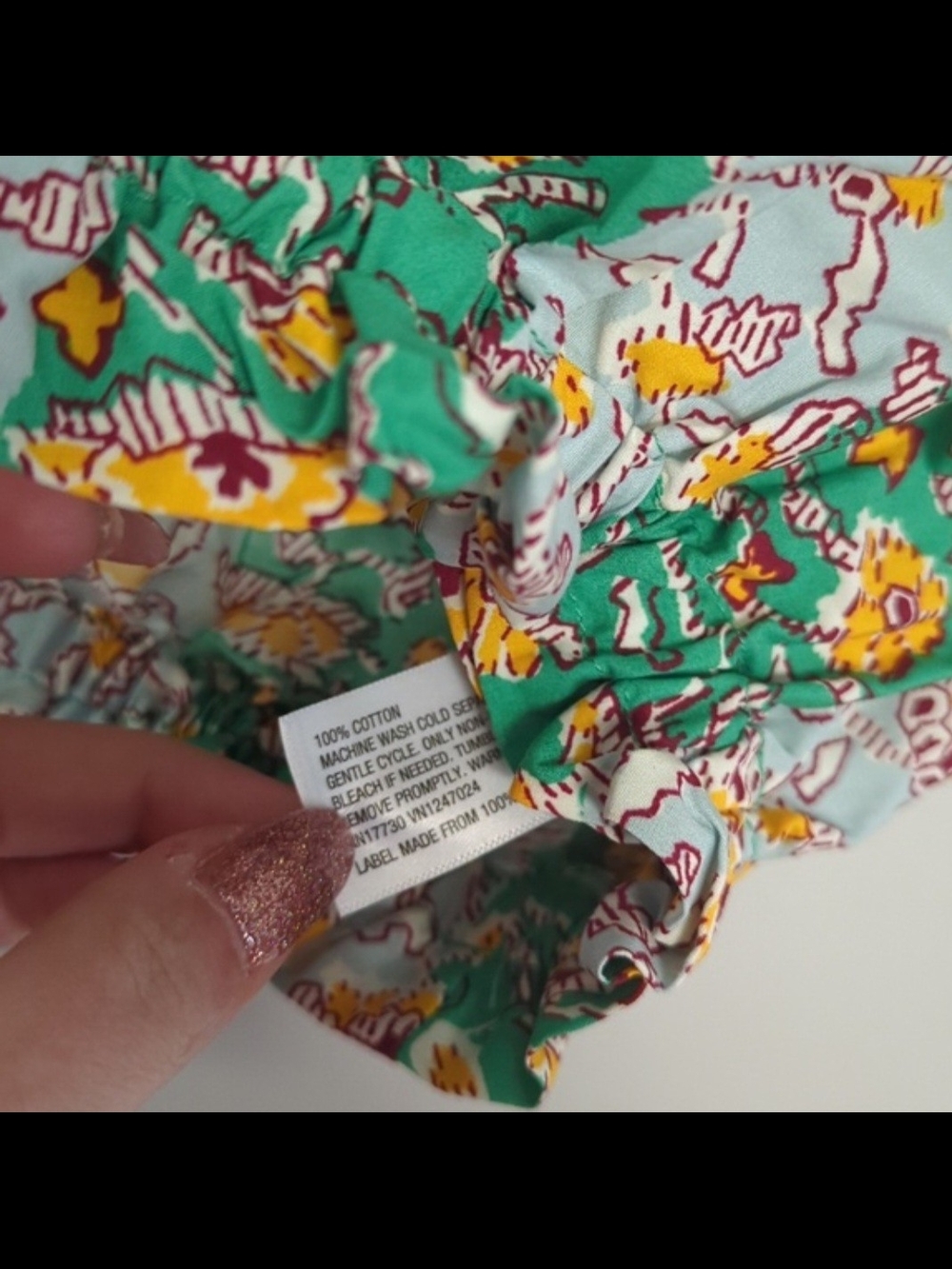 RHODE Green and Yellow Floral Smocked Skirt Set - Picture 7 of 10